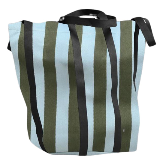 maxi borsa poppins matcha, colore matcha, taglia 48 x 33 x 33. vista frontale della borsa maxi in tessuto naturale su sfondo neutro 1986