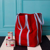 maxi borsa poppins ciliegia, colore ciliegia, taglia 48 x 33 x 33. realizzata in 100% cotone biologico per uno stile sostenibile e pratico