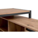 scrivania angolare denver37a reversibile quercia antracite, facile da abbinare a librerie e sedie da ufficio