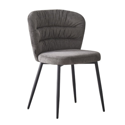 sedia imbottita klontar in tessuto grigio, sedia imbottita con rivestimento in tessuto o velluto