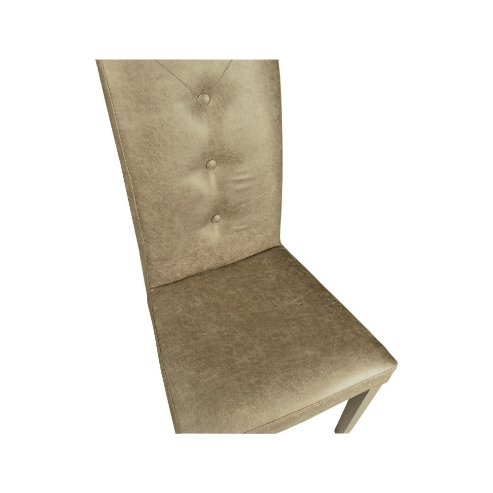 sedia montecarlo 3 bottoni tessuto manila toffee struttura in tinta, design accogliente ideale per sedute prolungate