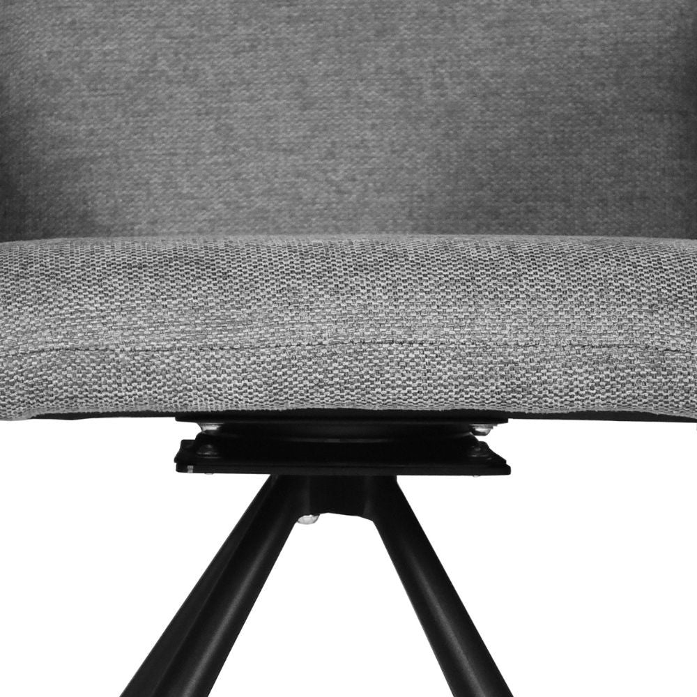 sedia imbottita girevole mosaic in tessuto colore grigio, modello moderno, adatto a vari stili di arredamento