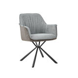 sedia imbottita comet con retro elephant e seduta grigia, vista ambientata in soggiorno o sala da pranzo