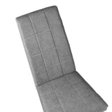 sedia tim in legno colore bianco e seduta in tessuto grigio, design accogliente ideale per sedute prolungate