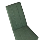 sedia tim in legno colore rovere e seduta in tessuto verde, struttura solida e seduta ergonomica