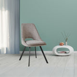 sedia imbottita blauss in tessuto tortora, sedia imbottita con rivestimento in tessuto o velluto