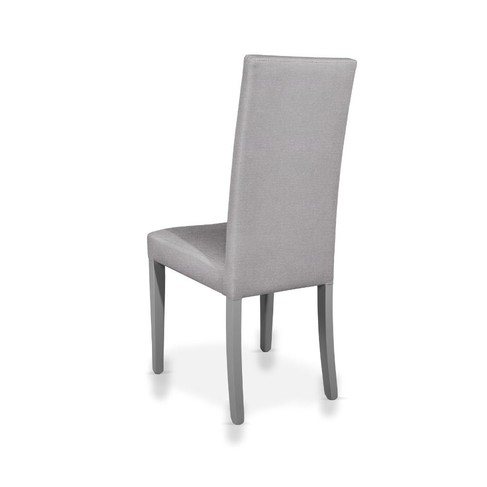 sedia nancy in tessuto soro 90 grigio e struttura in tinta, design accogliente ideale per sedute prolungate