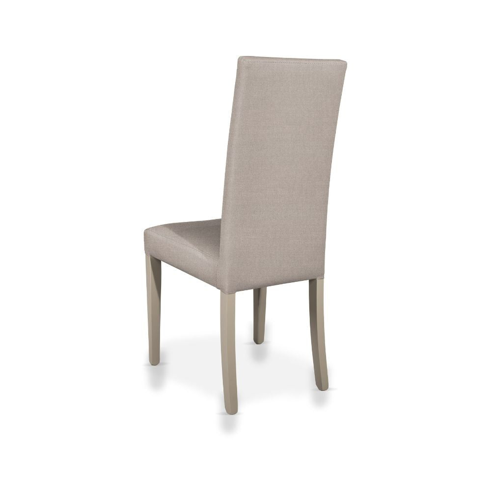 sedia nancy in tessuto soro 23 tortora e struttura in tinta, design accogliente ideale per sedute prolungate