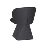 sedia girevole piyan in tessuto nordic 18 colore grigio scuro, vista ambientata in soggiorno o sala da pranzo