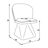 sedia girevole piyan in tessuto nordic 18 colore grigio scuro, design accogliente ideale per sedute prolungate