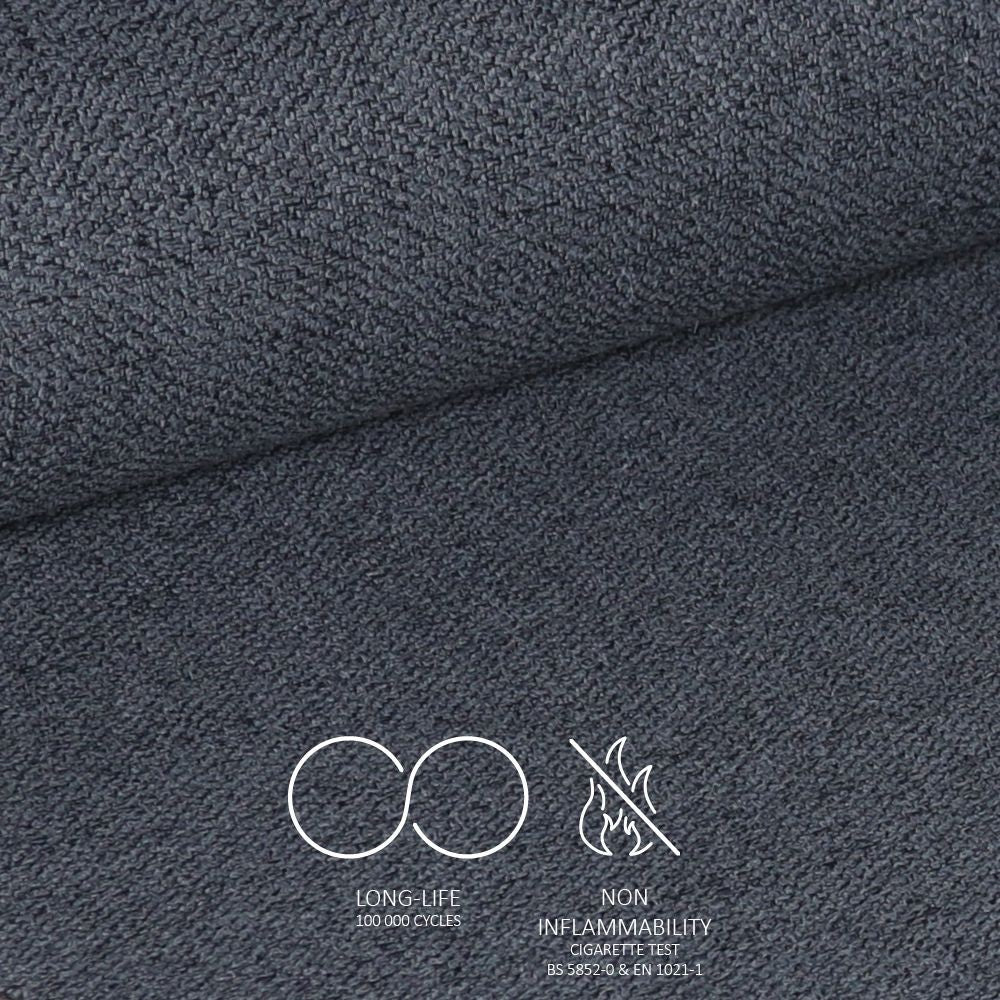 sedia girevole piyan in tessuto nordic 18 colore grigio scuro, perfetta combinazione di eleganza e comfort