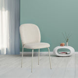 sedia imbottita turi in tessuto ecrù, sedia imbottita con rivestimento in tessuto o velluto