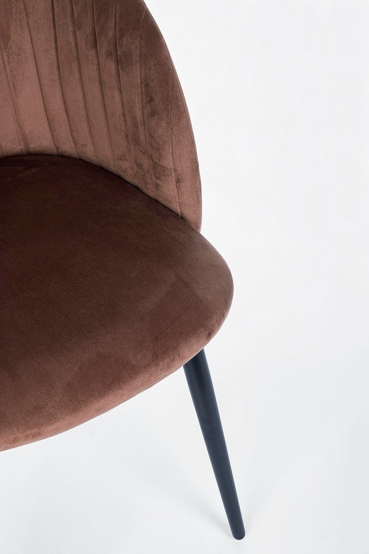 set di 2 sedie queen in velluto color ruggine, design sofisticato e funzionale per ambienti moderni