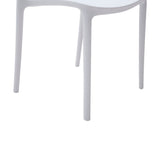 set di 4 sedie south beach in polipropilene bianco, impilabile e salvaspazio per uso stagionale