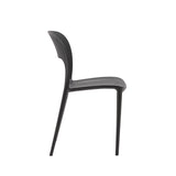 set di 4 sedie south beach in polipropilene nero, ideale per arredare con stile il tuo spazio outdoor