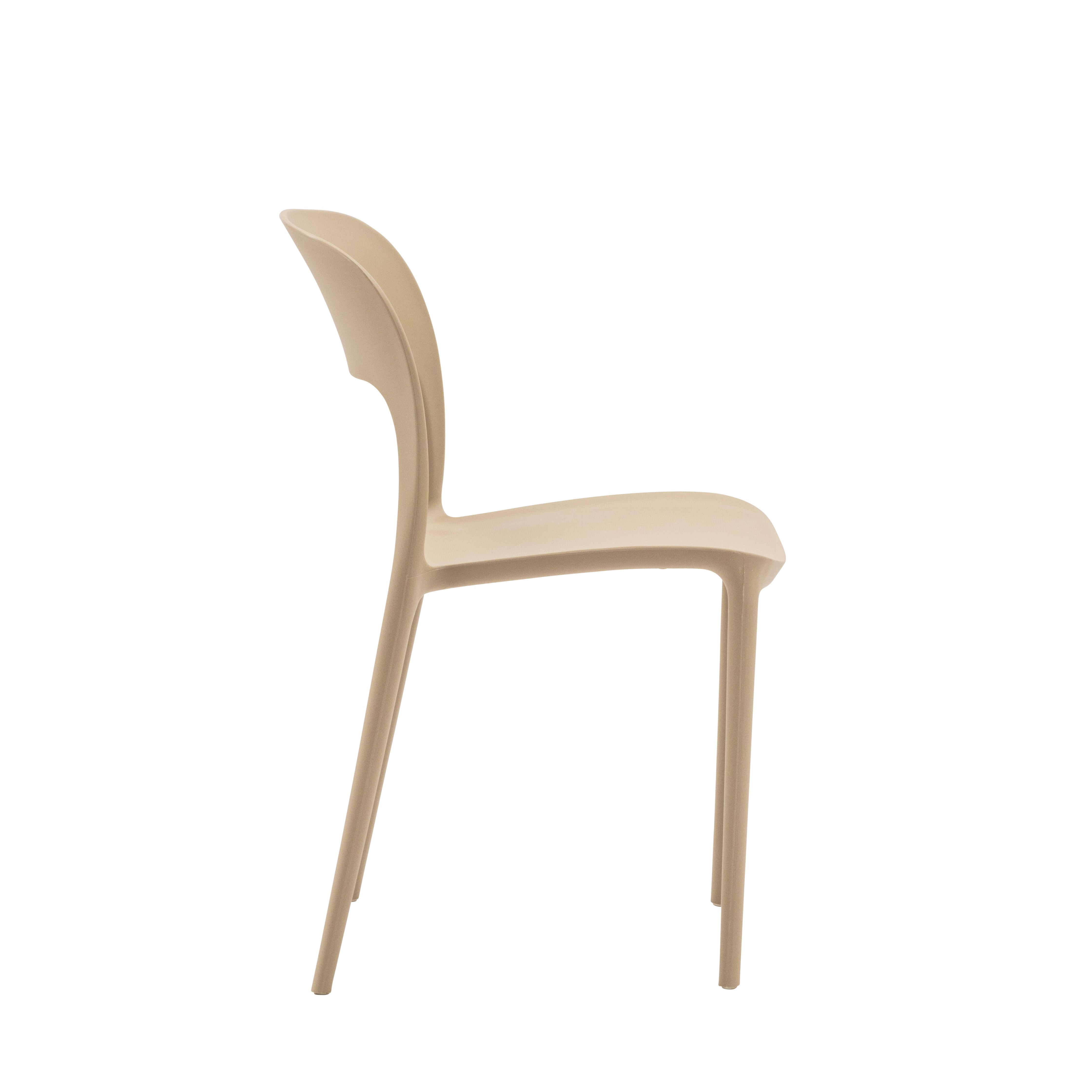 set di 4 sedie south beach in polipropilene beige, ideale per arredare con stile il tuo spazio outdoor