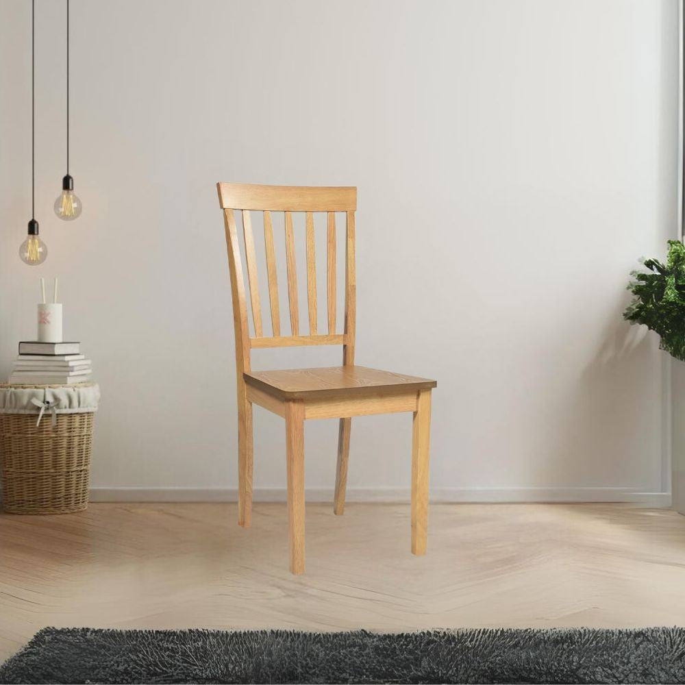 sedia in legno dori colore rovere h 93x42.5x41.5 cm., sedia classica in legno massello per cucina o sala