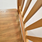 sedia in legno dori colore rovere h 93x42.5x41.5 cm., sedia in legno ecosostenibile e resistente