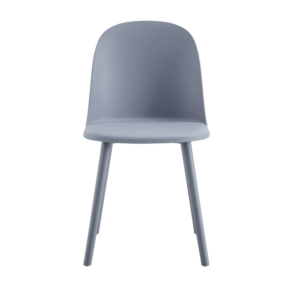 sedia opale in polipropilene 55.5x44xh80 cm colore grigio scuro, vista ambientata in cucina, ufficio o sala d’attesa