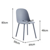 sedia opale in polipropilene 55.5x44xh80 cm colore grigio scuro, facile da pulire e perfetta per uso quotidiano