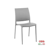 sedia curtis polipropilene grigio metal design ergonomico, design minimal e funzionale per interni moderni