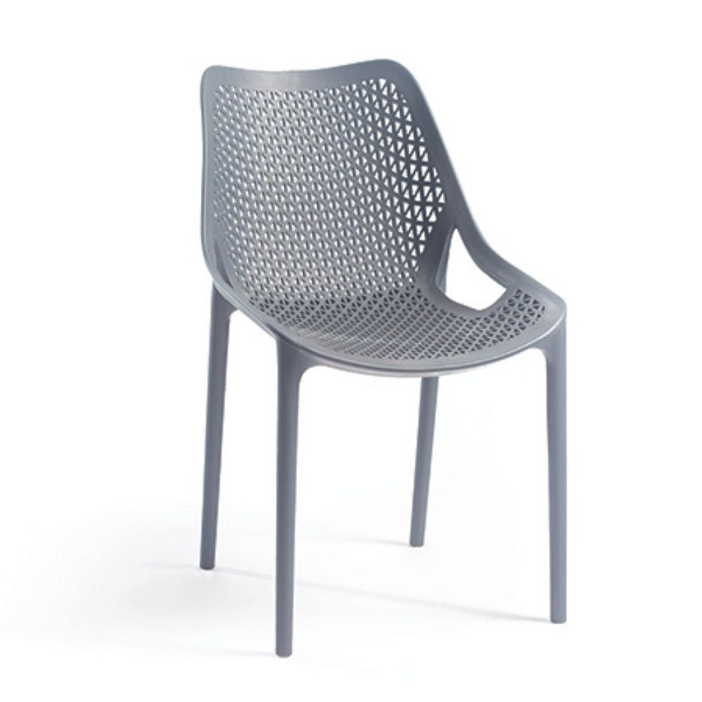 sedia bilros polipropilene grigio, sedia moderna in plastica resistente e leggera