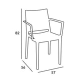 poltrona mosk polipropilene grigia, facile da pulire e perfetta per uso quotidiano