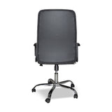 poltrona da ufficio cr106h in tessuto nero e base cromata, design professionale e comfort avanzato