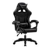 sedia da ufficio gaming con schienale alto e imbottitura in pvc colore nero, meccanismo reclinabile e regolabile in altezza