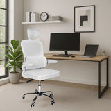 sedia da ufficio ergonomica vibes con tessuto a rete bianco con base cromata, sedia ergonomica da ufficio per supporto lombare