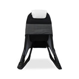 sedia gaming rocky con seduta imbottita in rete bicolore nero e bianco, base girevole con ruote per massima mobilità