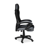 sedia gaming gandi con poggiapiedi estensibile in tessuto con rete nero, perfetta per lunghe sessioni di lavoro al computer