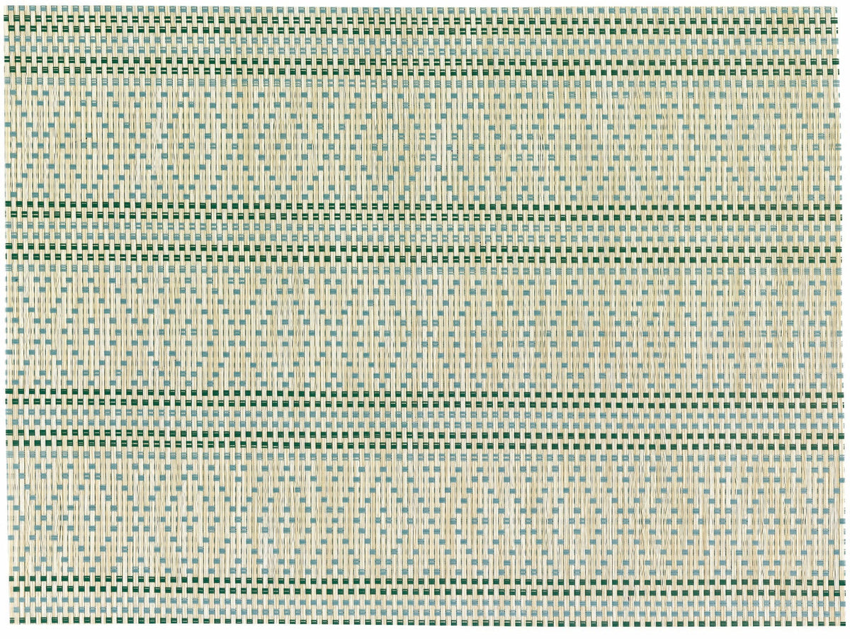 set da tavola panama smeraldo, colore smeraldo, taglia 33 x 45. coordinato da tavola piegato con vista completa su sfondo neutro