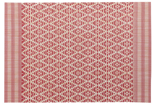 set da tavola kadra naturale/rosso, colore naturale/rosso, taglia 33 x 45. realizzato in 75% pvc 25% poliestere, unisce estetica e funzionalità per ogni pasto