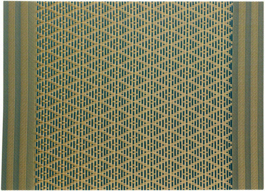 set da tavola kadra pavone/oro, colore pavone/oro, taglia 33 x 45. realizzato in 75% pvc 25% poliestere, unisce estetica e funzionalità per ogni pasto