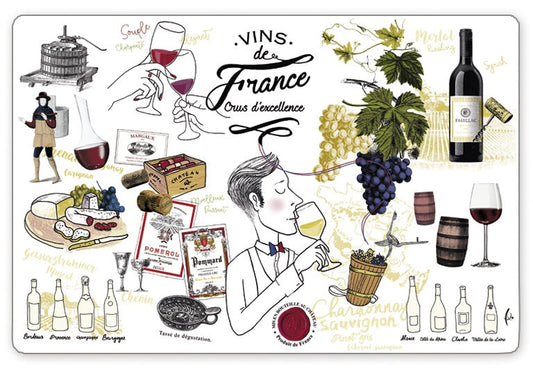 set da tavola cru d'excellence assortito, colore assortito, taglia 30 x 45. coordinato da tavola piegato con vista completa su sfondo neutro 768