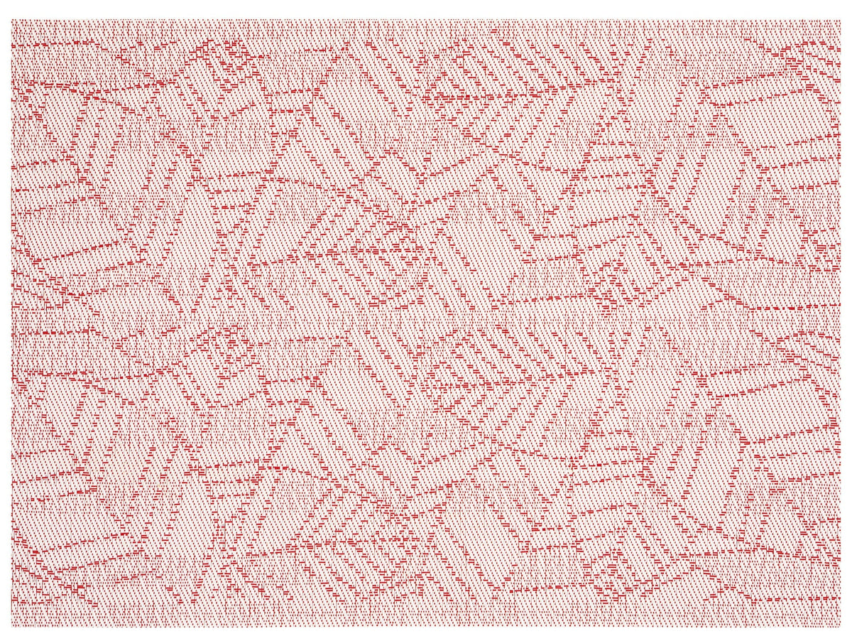 set da tavola gena rosso, colore rosso, taglia 33 x 45. coordinato da tavola piegato con vista completa su sfondo neutro