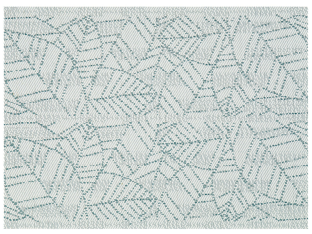 set da tavola gena pavone, colore pavone, taglia 33 x 45. coordinato da tavola piegato con vista completa su sfondo neutro