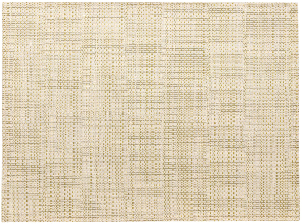 set da tavola canna neve/oro, colore neve/oro, taglia 33 x 45. coordinato da tavola piegato con vista completa su sfondo neutro