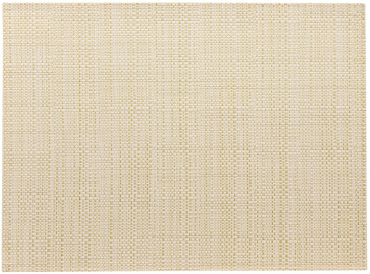 set da tavola canna neve/oro, colore neve/oro, taglia 33 x 45. coordinato da tavola piegato con vista completa su sfondo neutro