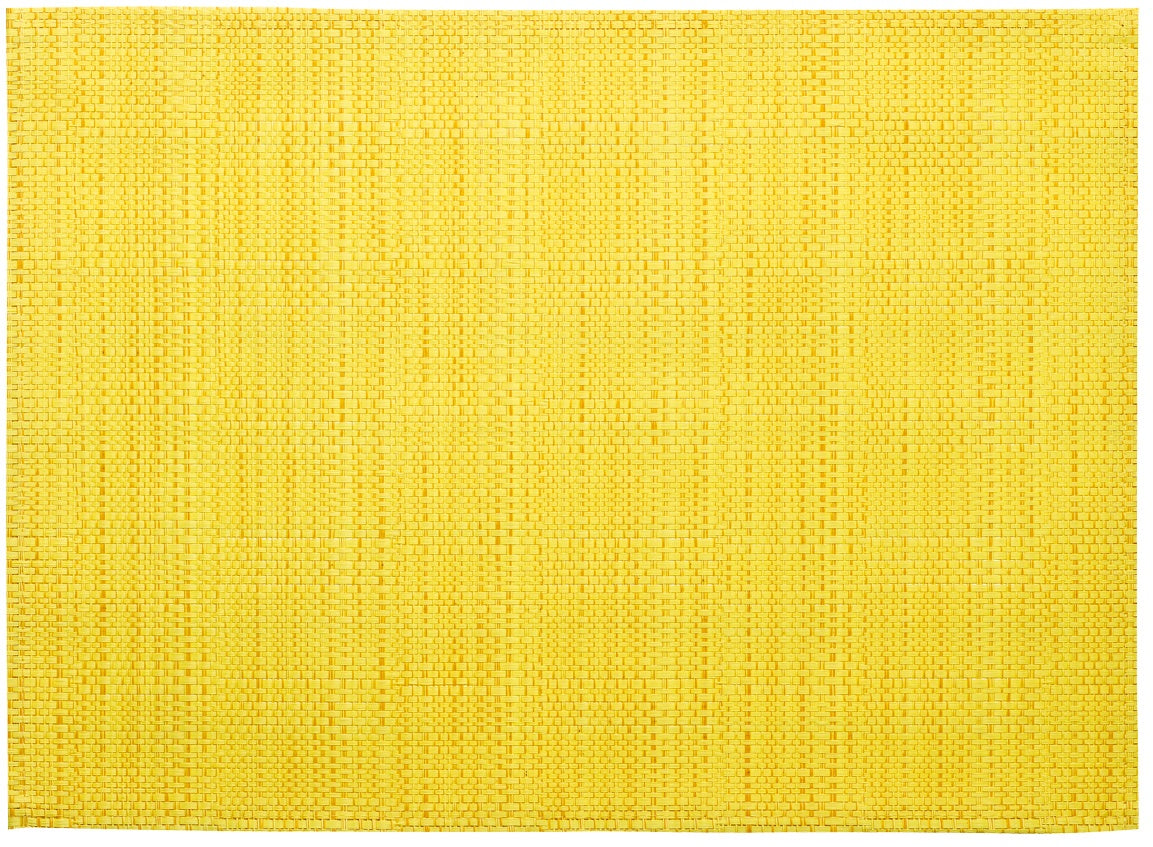 set da tavola canna mimosa, colore mimosa, taglia 33 x 45. coordinato da tavola piegato con vista completa su sfondo neutro