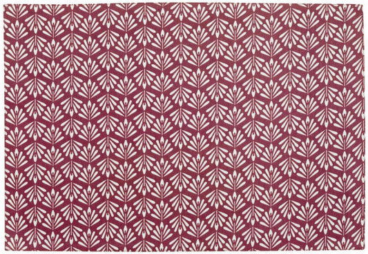 set da tavola cerato pompei orchidea, colore orchidea, taglia 33 x 48. coordinato da tavola piegato con vista completa su sfondo neutro 1751