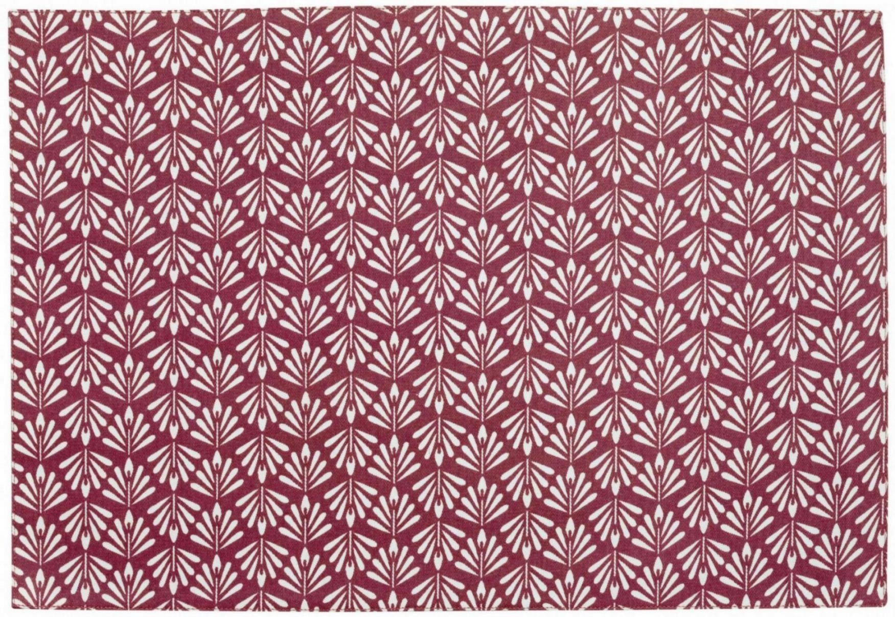 set da tavola cerato pompei orchidea, colore orchidea, taglia 33 x 48. coordinato da tavola piegato con vista completa su sfondo neutro