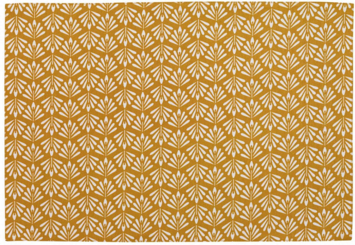 set da tavola cerato pompei bronzo, colore bronzo, taglia 33 x 48. coordinato da tavola piegato con vista completa su sfondo neutro