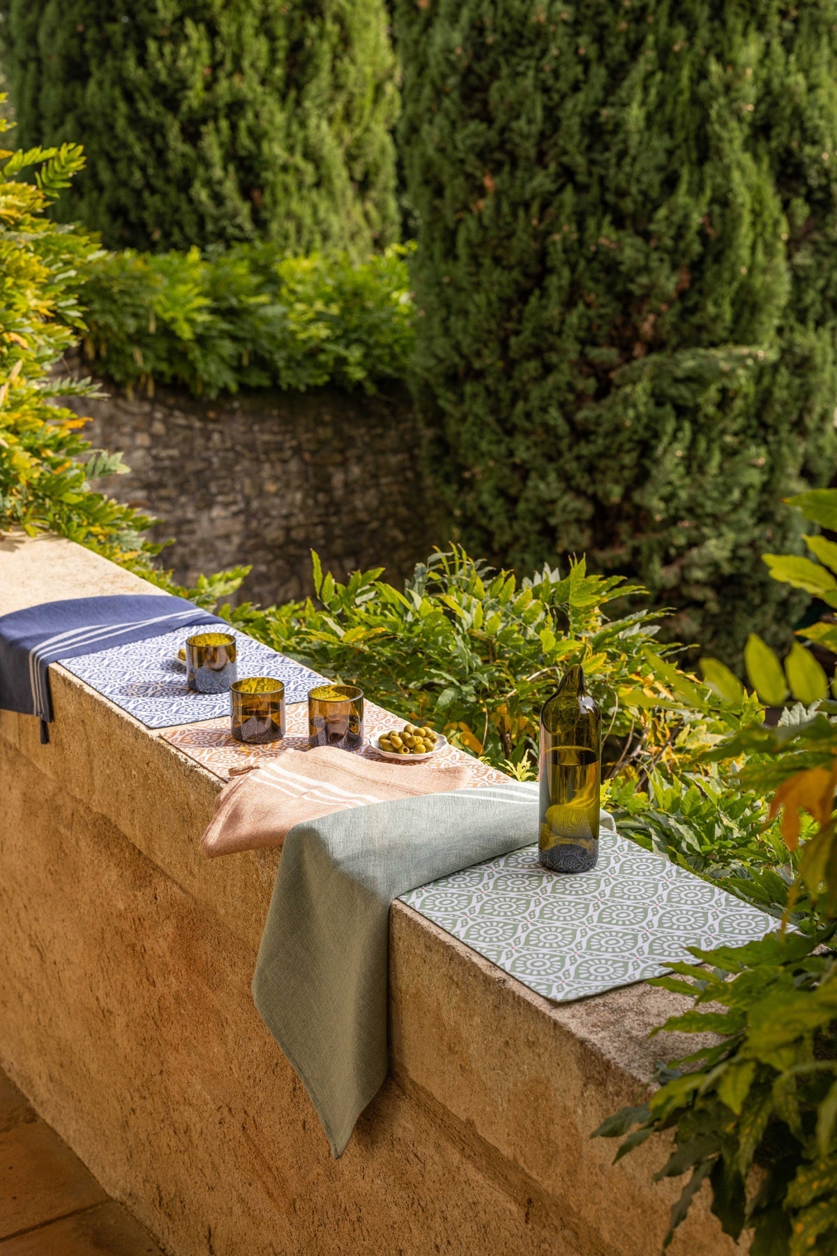 set da tavola rivestito riciclato citrus terracotta, colore terracotta, taglia 33 x 48. aggiunge stile e raffinatezza alla tavola