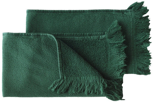 set di 2 asciugamani ospiti luna nori, colore nori, taglia 50 x 30. asciugamano ospite piegato elegantemente su fondo neutro