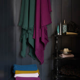 set di 2 asciugamani ospiti luna pioggia viola, colore pioggia viola, taglia 50 x 30. perfetto per l’uso quotidiano o per accogliere con stile