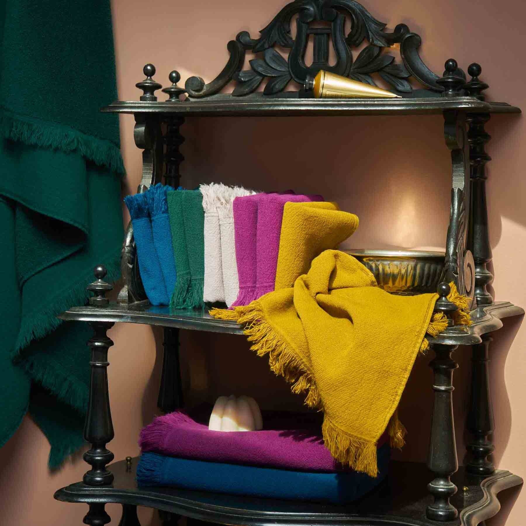 set di 2 asciugamani ospiti luna noci, colore noci, taglia 50 x 30. perfetto per l’uso quotidiano o per accogliere con stile