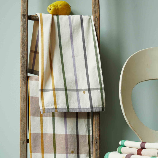 set di 2 strofinacci archie noci, colore noci, taglia 50 x 70. confezionato in 100% cotone bio, assorbenza e resistenza per ogni esigenza in cucina