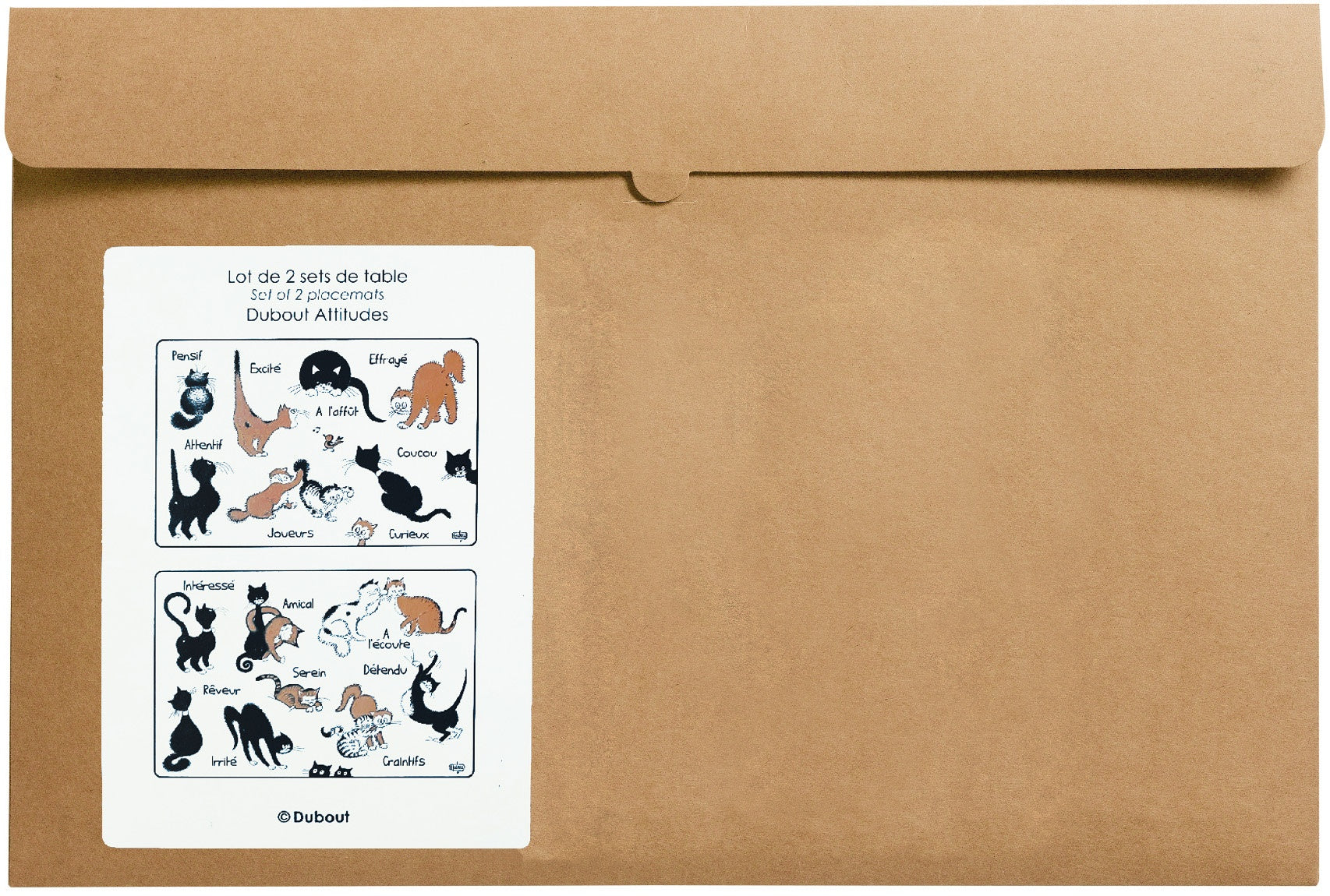 set di 2 tovagliette dubout attitudes nero/arancione, colore nero/arancione, taglia 30 x 45. realizzata in 100% polipropilene, unisce funzionalità e stile sulla tua tavola